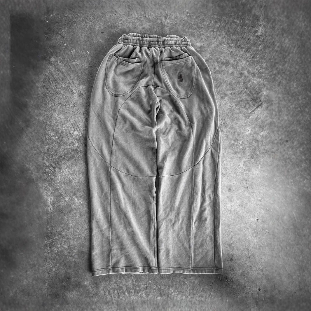Pantalons en tissu décontractés pour femmes avec taille élastique et poches latérales volumineuses Levoire
