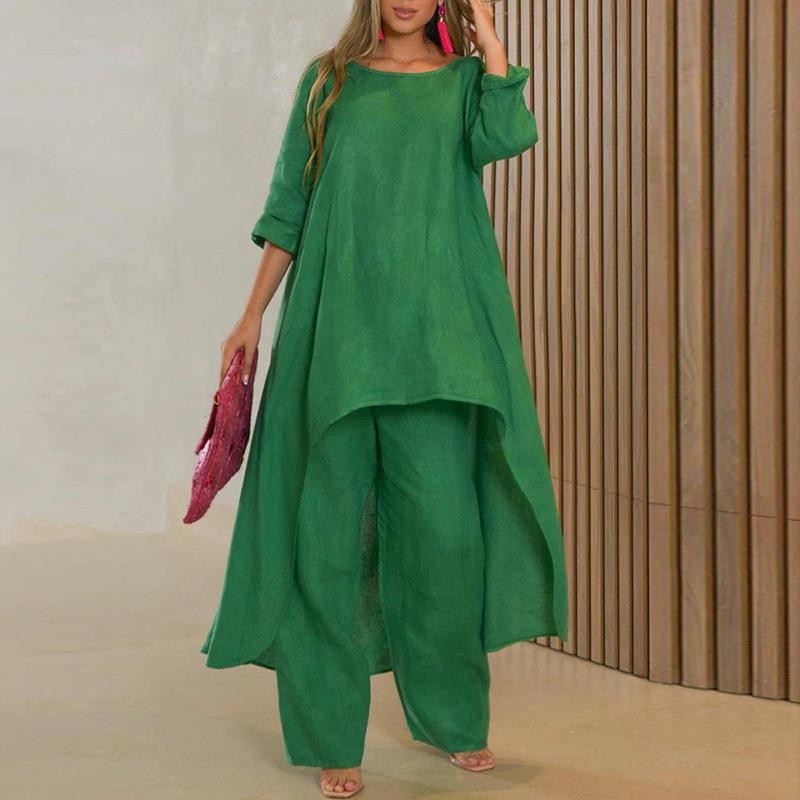 Ladies kaftan léger en deux pièces avec coupe asymétrique Levoire