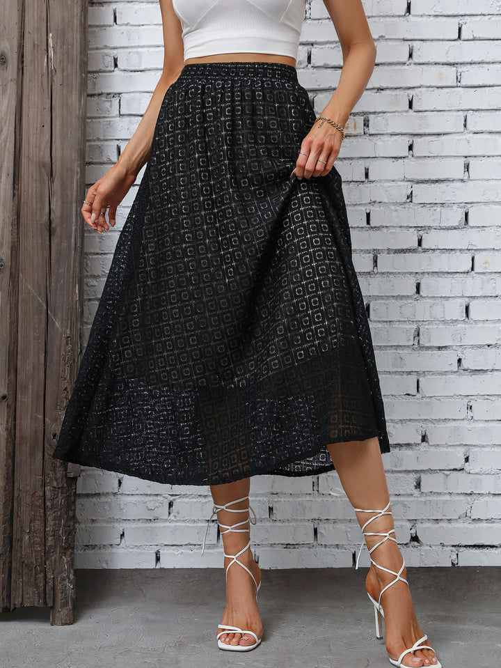 Jupe maxi femme avec un design géométrique élégant et une taille élastique Levoire