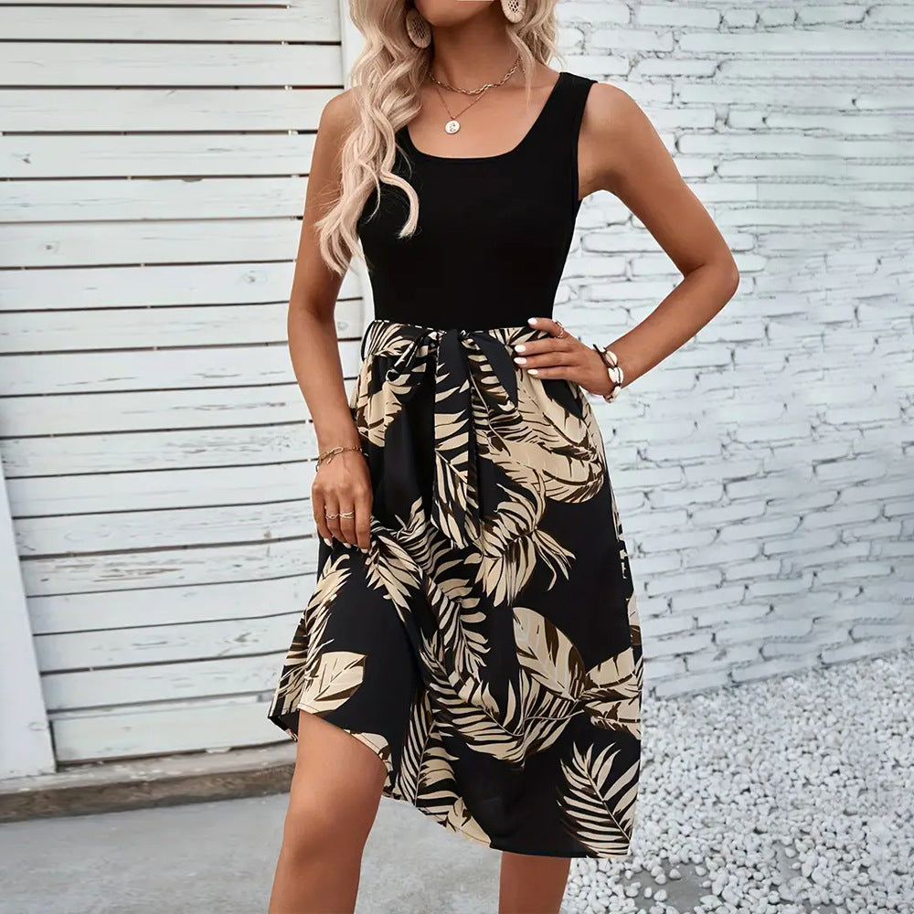 Robe femme avec détail floral et ceinture à nouer élégante Levoire