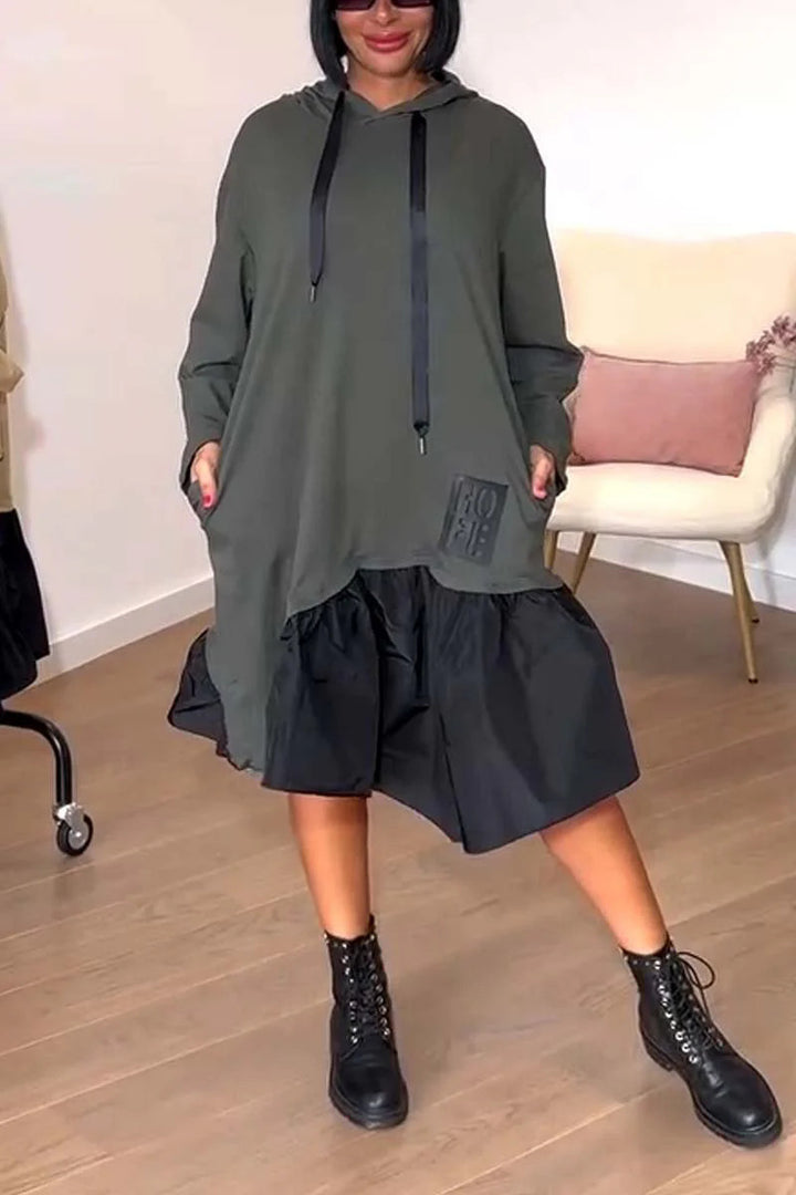 Robe à capuche pour femmes avec jupe volumineuse et poches pratiques Levoire