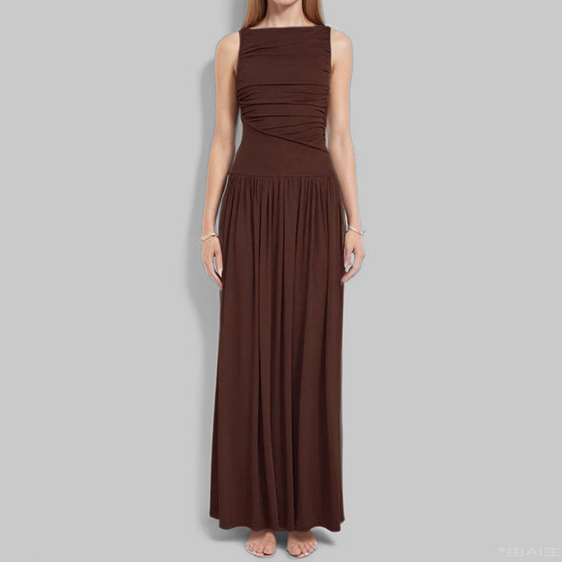 Robe maxi femme avec un drapé sophistiqué Levoire