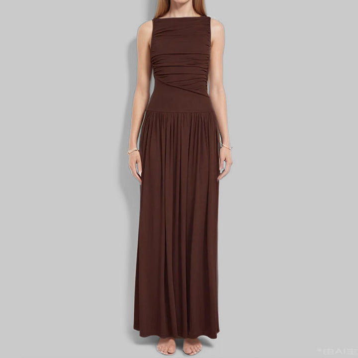 Robe maxi femme avec un drapé sophistiqué Levoire