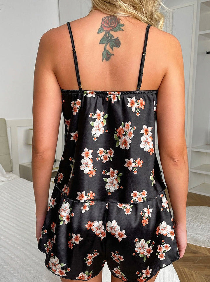 Levoire | Body Sexy À Motif Floral Deux Pièces Sans Manches