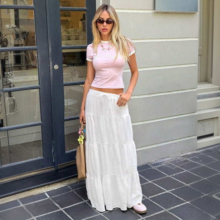 Jupe maxi femme en coton aérien Levoire