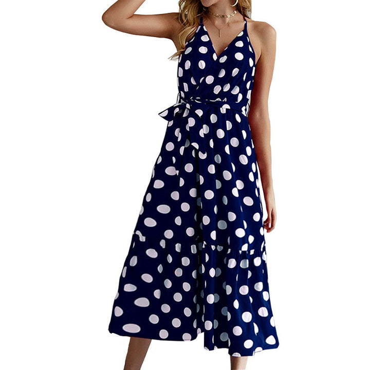 Robe maxi femme à pois et volants par Levoire