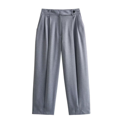 Levoire | L'ensemble Lännen asymétrique ajusté Lännen Pantalons Set A02 pantalons longs gris