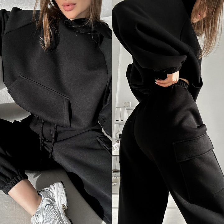 Levoire | Trendikkin Mode Sport Loisirs Ensemble Sweat à Capuche noir
