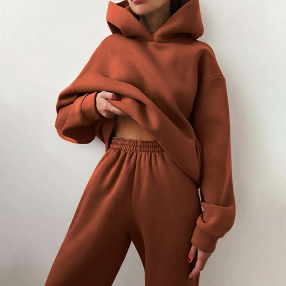 Ensemble de sweat à capuche surdimensionné et de pantalon de jogging pour femmes Levoire