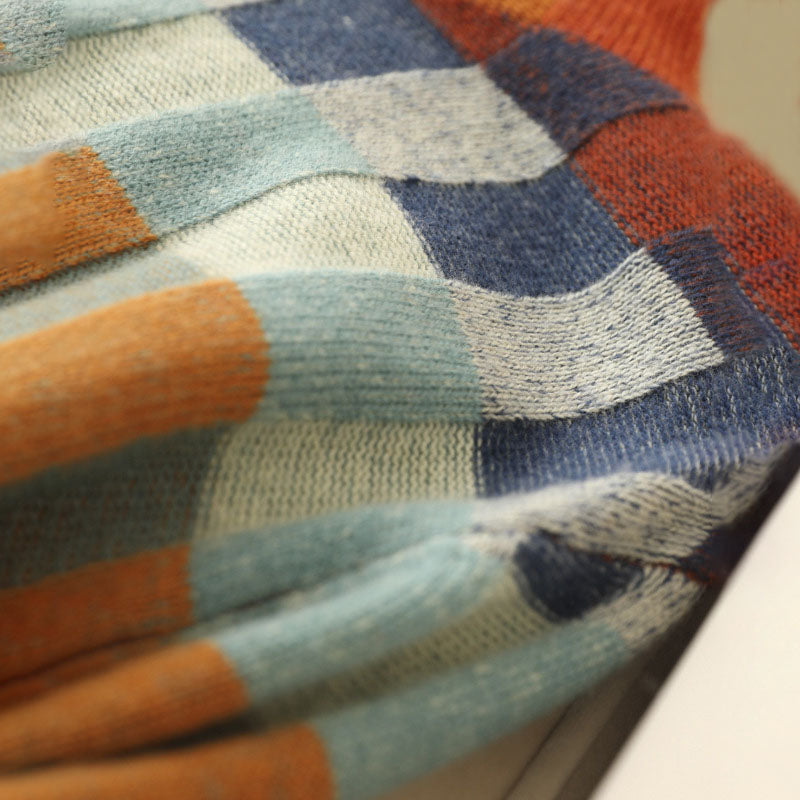 Levoire | En Tricot À Carreaux Colorés