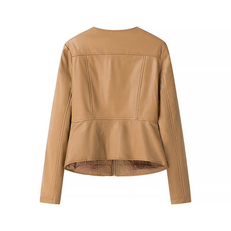 Levoire | Long chaîne détail veste en cuir