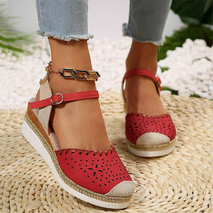 Levoire | Sandales À Talon Compensé Élégantes Avec Lanière Au Niveau Du Pied Pour Femmes