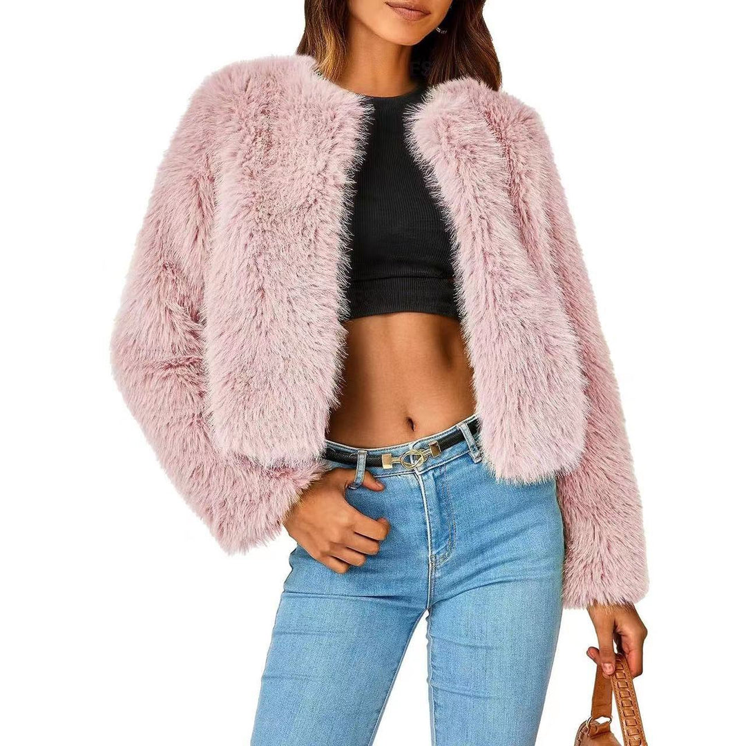 Veste en polaire pour femme avec un design en fourrure luxueux et des manches volumineuses Levoire