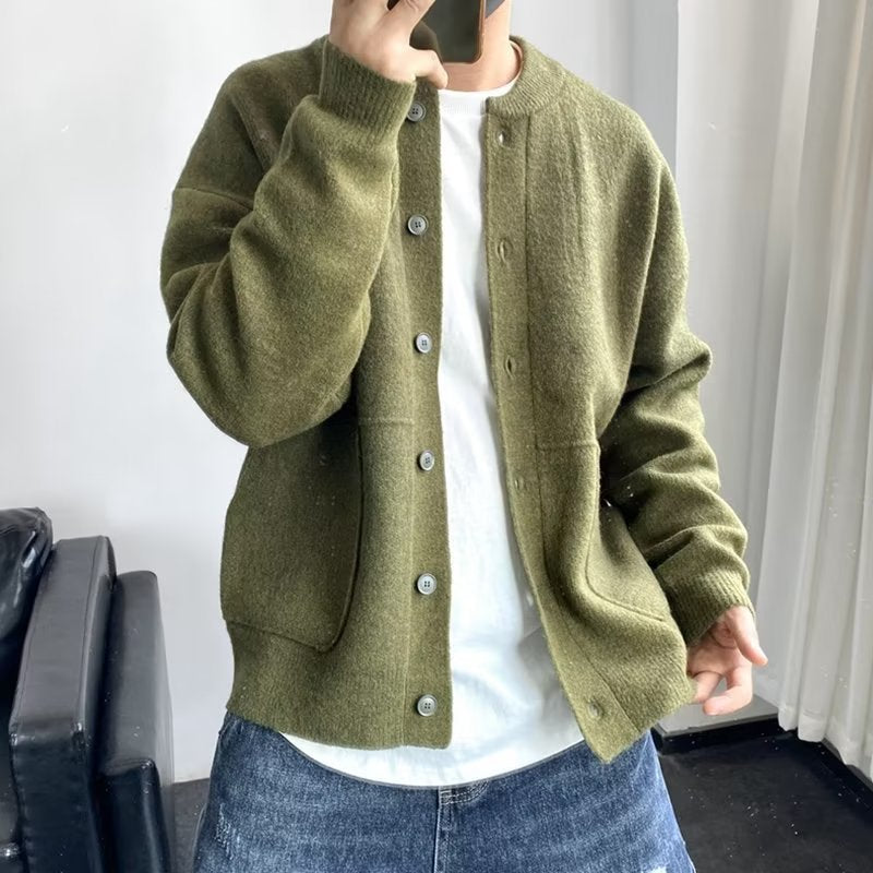 Levoire | Pull Avec Sensation Cachemire Et Fermeture À Boutons Vert