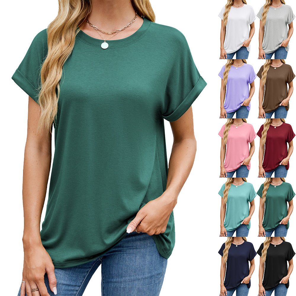 Levoire | Essentiel Uni Ronde Décontractée T-shirt