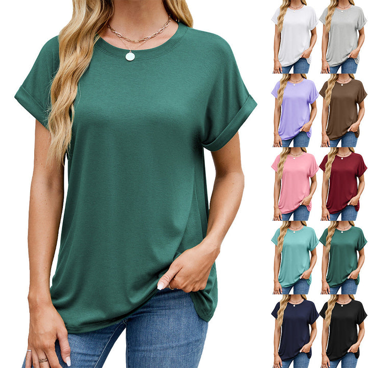 Levoire | Essentiel Uni Ronde Décontractée T-shirt