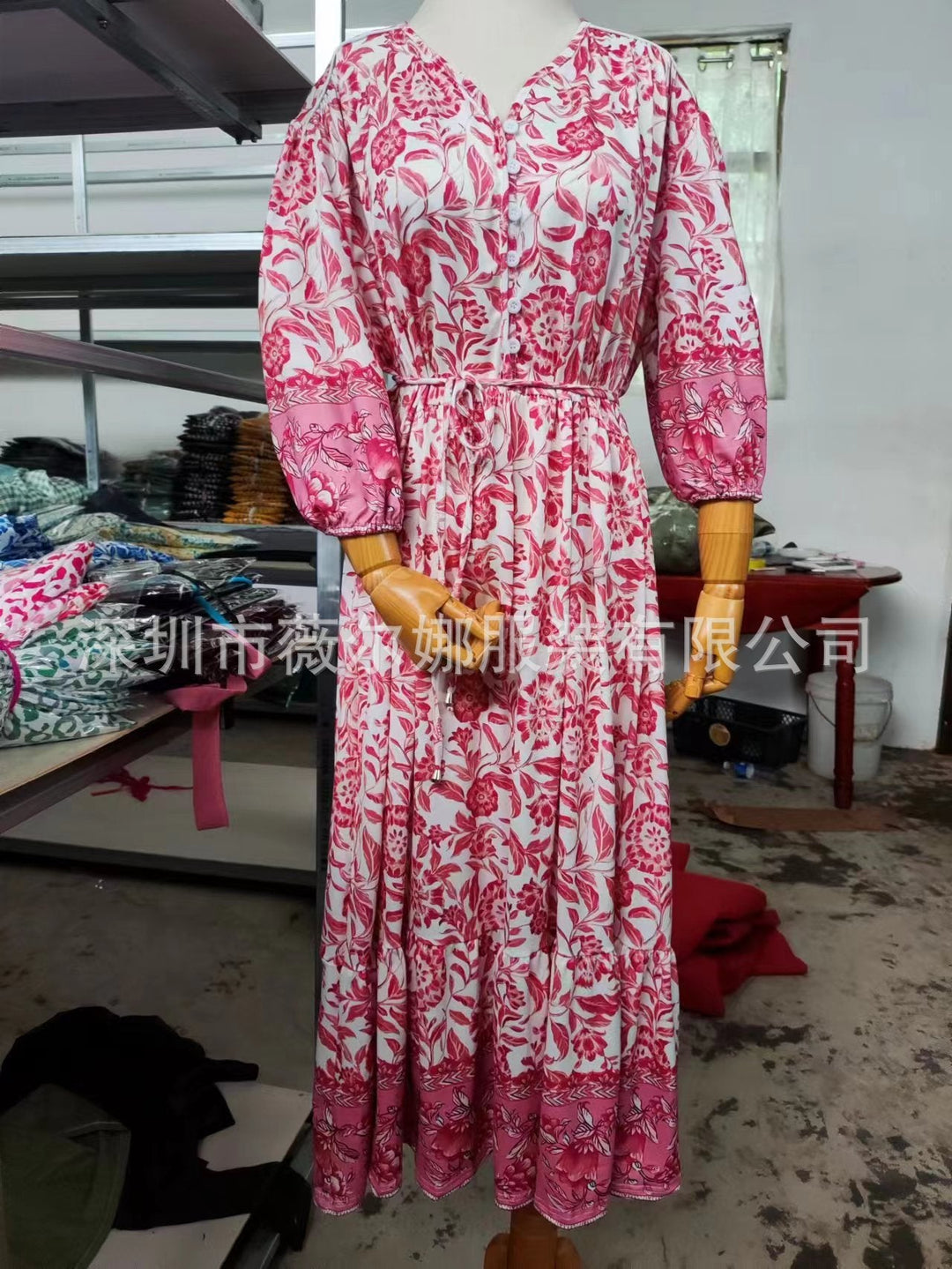 Levoire | Robe à motif noué Imprimé fleuri Rosa