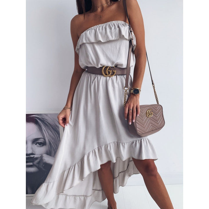 Robe portefeuille femme avec volants et ceinture ajustée Levoire