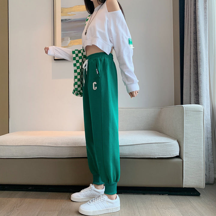 Ensemble de vêtements de loisirs sportif pour femmes avec top court et sweatpants décontractés Levoire