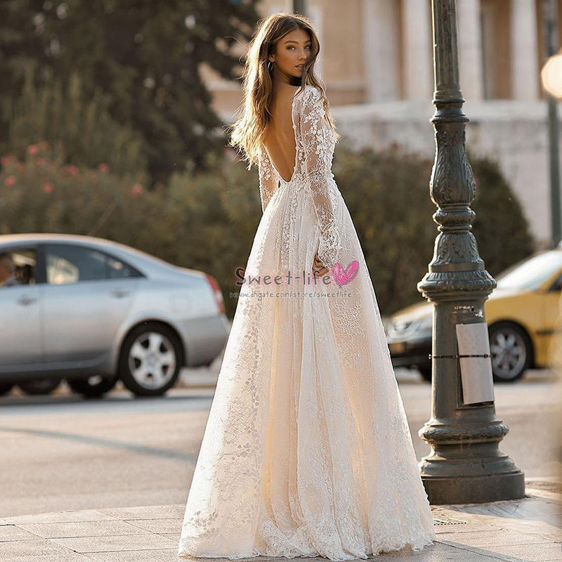 Levoire | Robe de vacances à manches longues décontractée