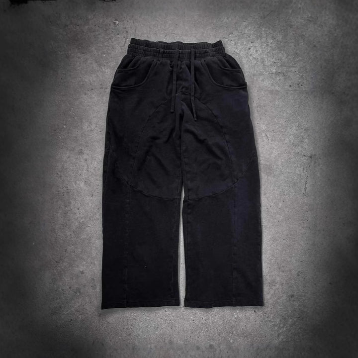 Pantalons de loisirs amples pour femmes avec taille élastique et grandes poches latérales Levoire