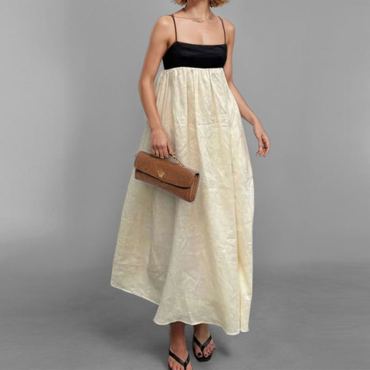 Robe maxi d'été pour femme avec coupe élégante et détails de bretelles Levoire