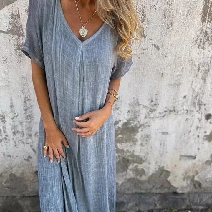 Levoire | Robe midi semi-formelle élégante à décolleté en V