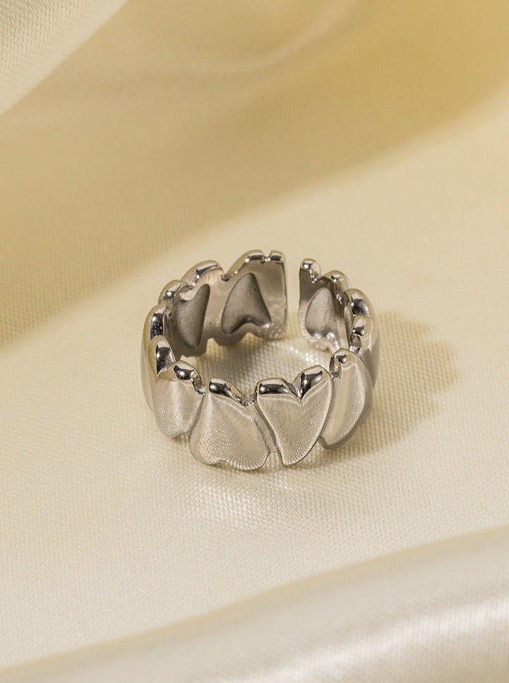 Levoire | Or Acier Inoxydable Amour Bague Ouverte Argent
