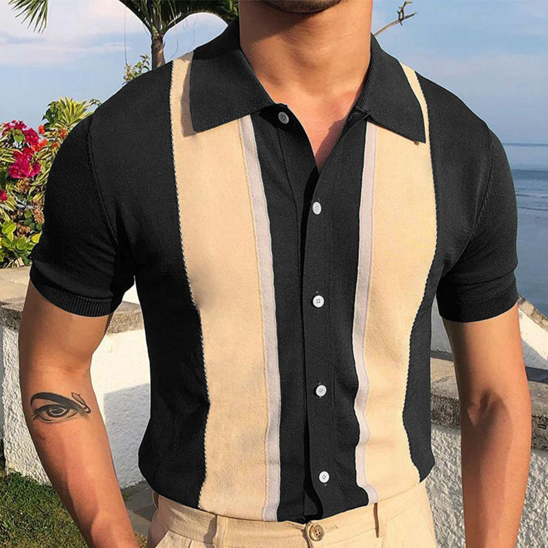 Levoire | Chemise D'Été Moderne Avec Boutons Noir
