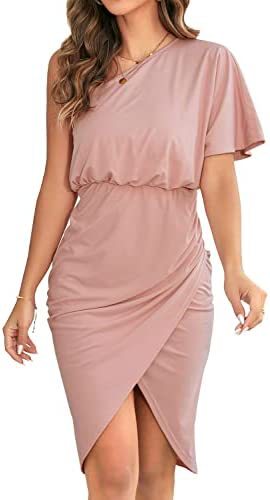Robe portefeuille femme avec une coupe asymétrique élégante et des détails volants Levoire