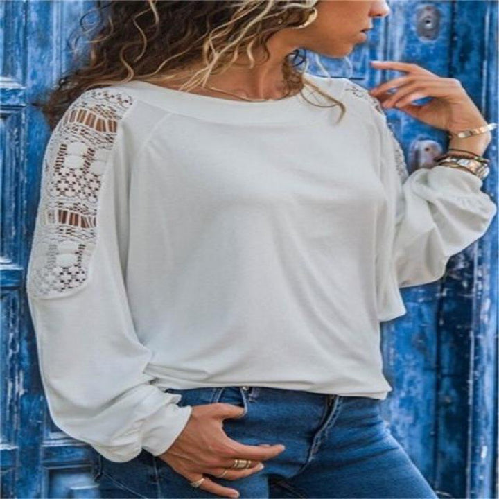 Top femme avec des manches en dentelle décoratives Levoire