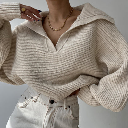 Levoire | Pull à col en tricot élégant