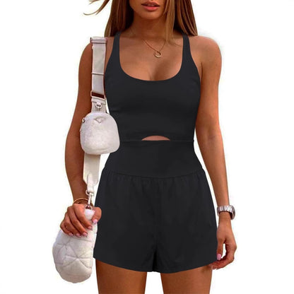 Levoire | Combinaison mode dos nu Combinaison ajustée à double bretelle