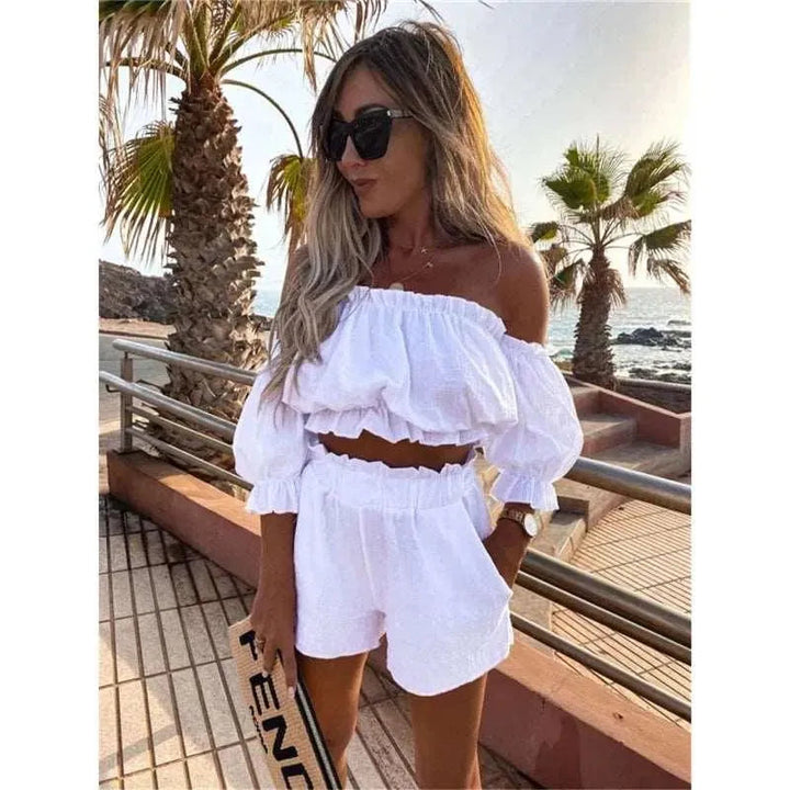 Levoire | Robe deux pièces à épaules nues Blanc