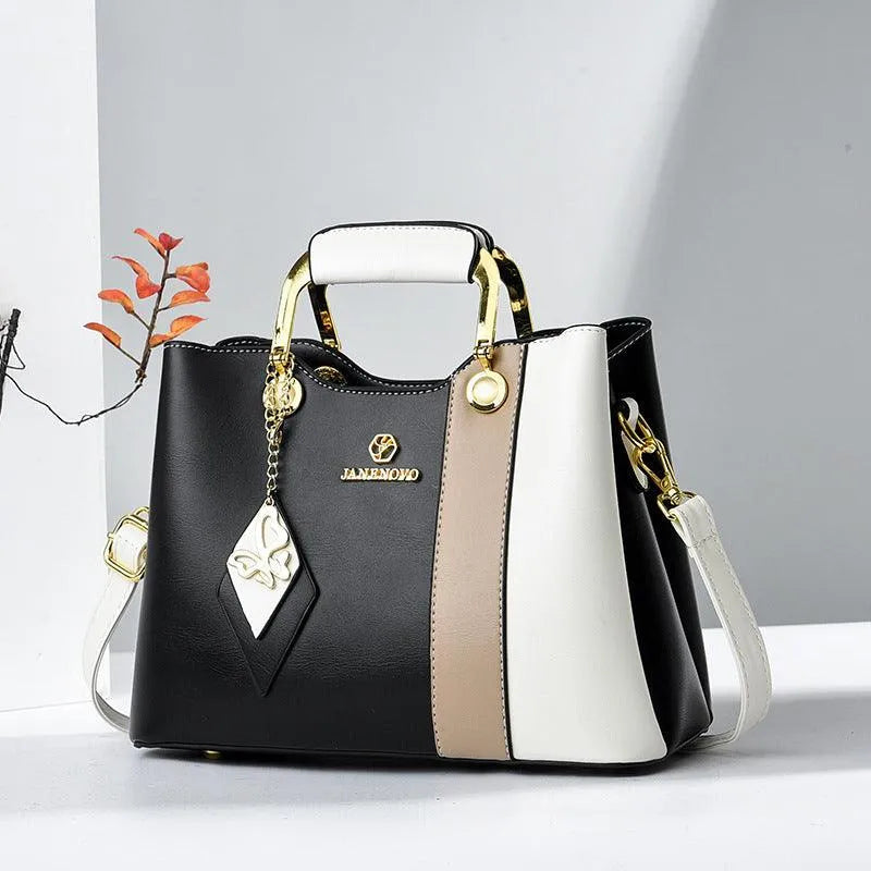 Levoire | Sac à bandoulière élégant avec bandoulière Noir et blanc