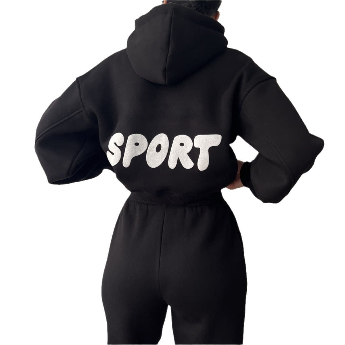 Levoire | Ensemble de Sport à Imprimé Huppari-Tendu-Tendance à Deux Pièces