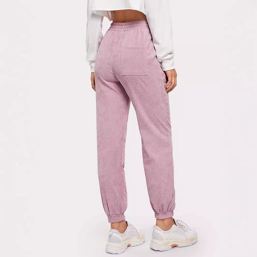 Pantalons de survêtement pour femmes avec taille élastique et poches latérales pratiques Levoire