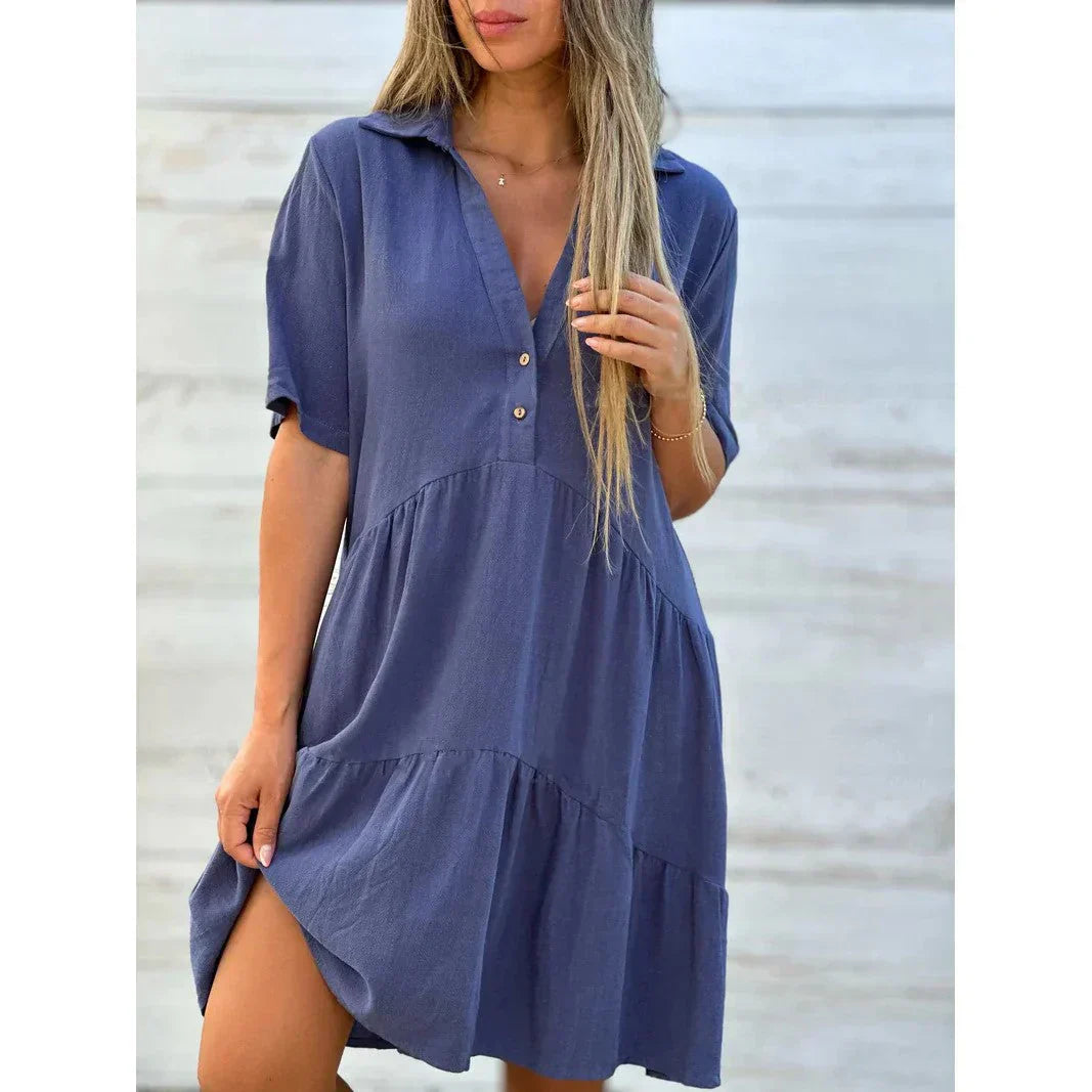 Levoire | Robe d'été à boutons Bleu