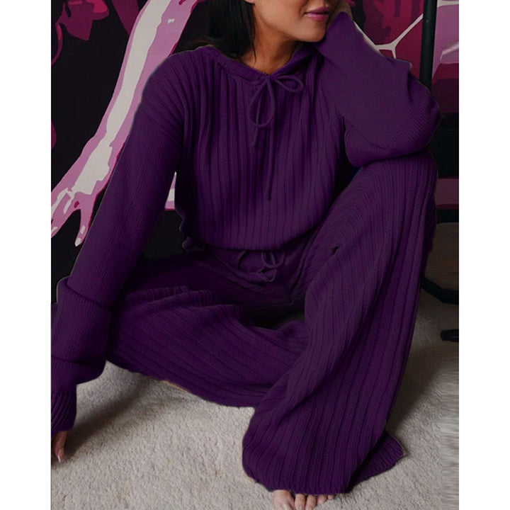 Women's Relax Suit with Hood and Wide Leg Levoire