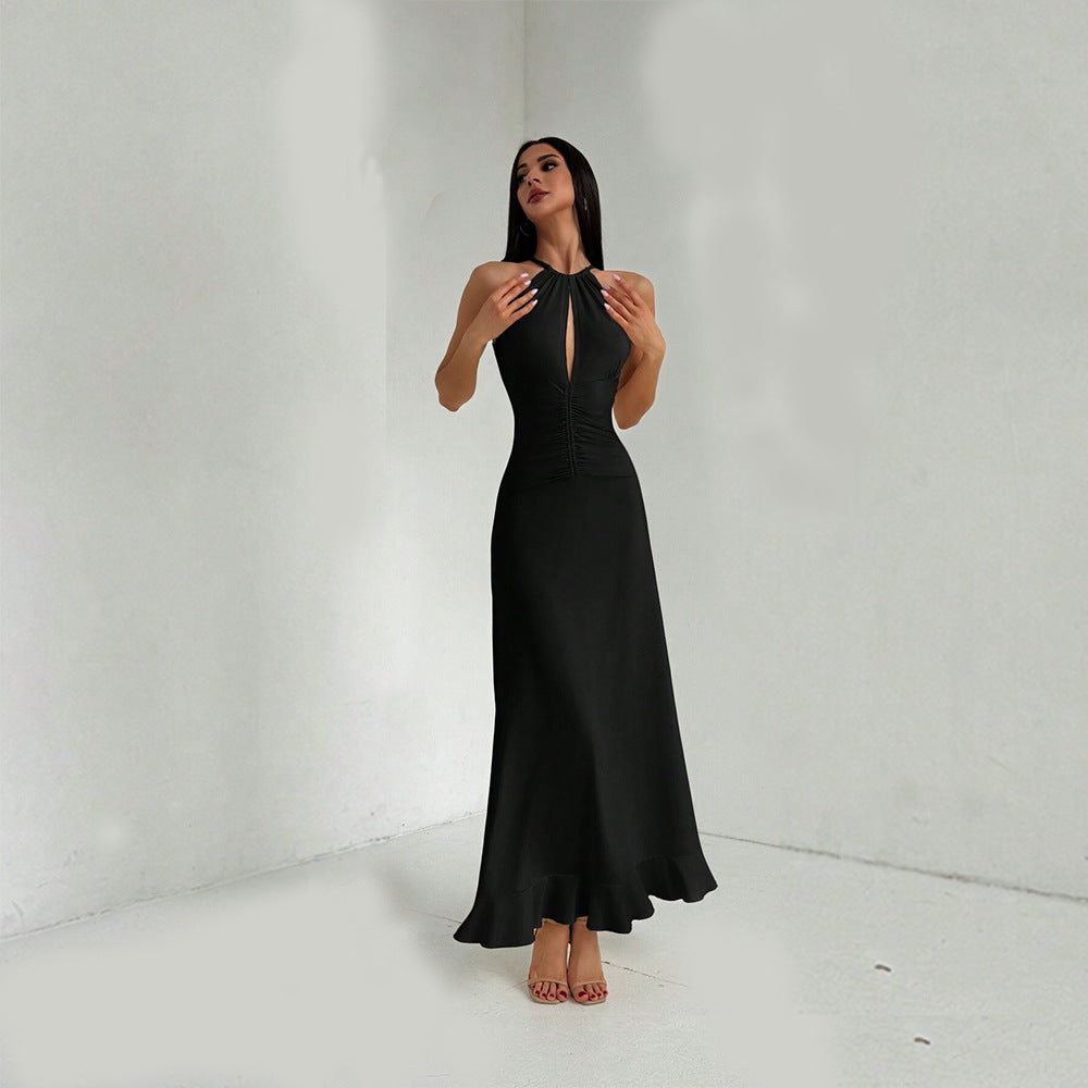 Robe maxi pour femmes avec un élégant décolleté en trou de serrure et un ourlet fluide Levoire