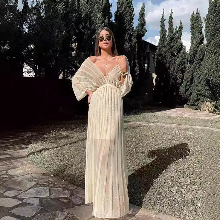 Levoire | Élégant Robe Blanche sans Bretelles Creuse