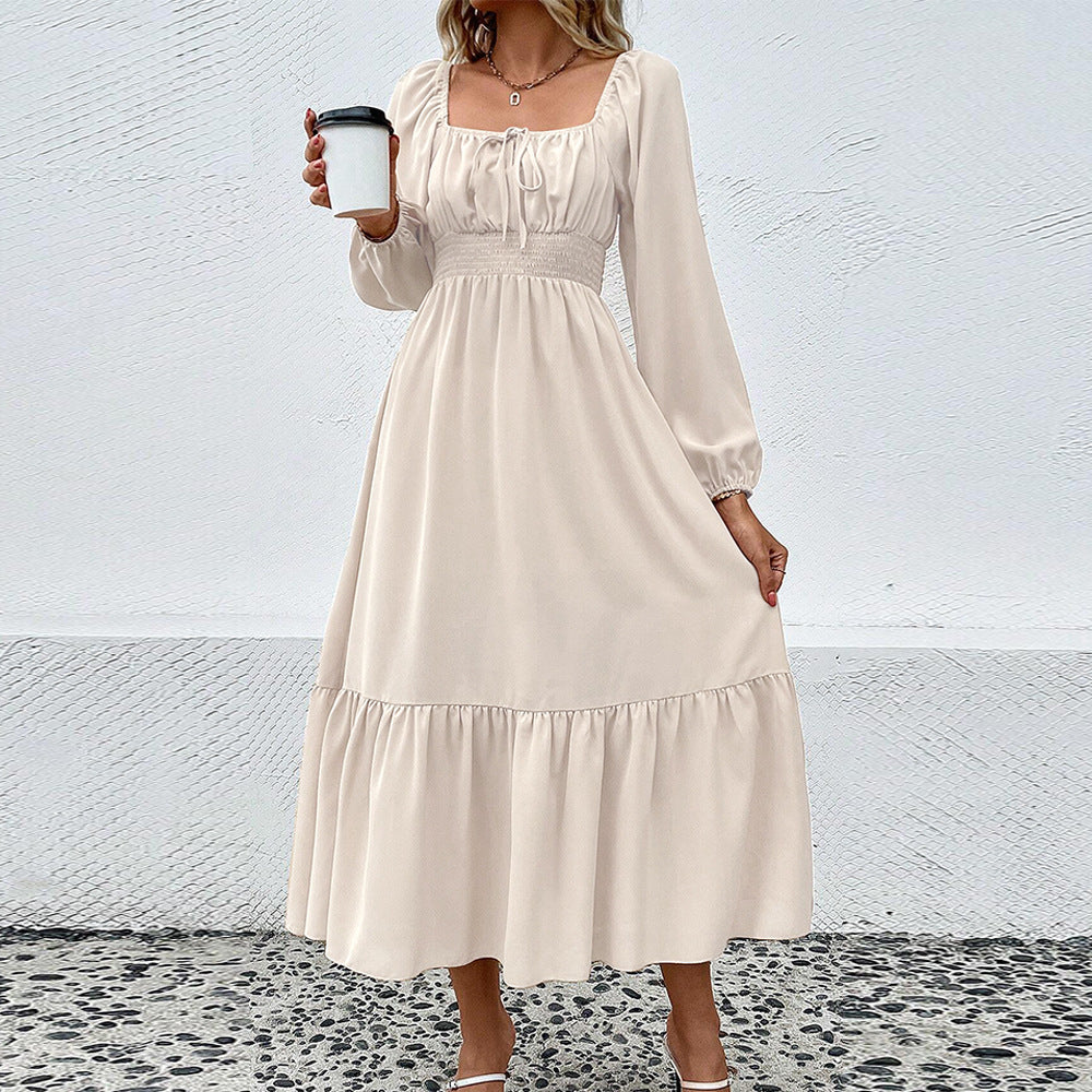 Robe midi femme avec taille flatteuse et volants élégants Levoire