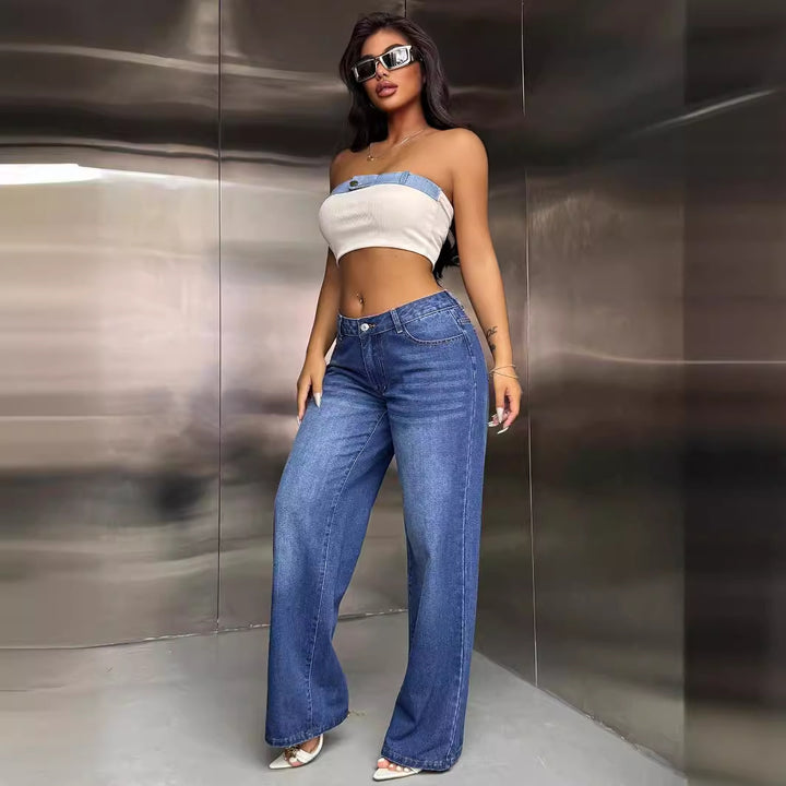 Jeans larges pour femmes en style de rue décontracté Levoire