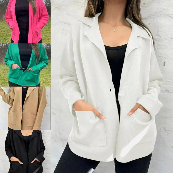Veste blazer surdimensionnée pour femmes avec poches pratiques et coupe décontractée Levoire
