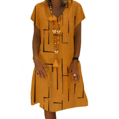 Levoire | Robe à encolure en V à motif tendance