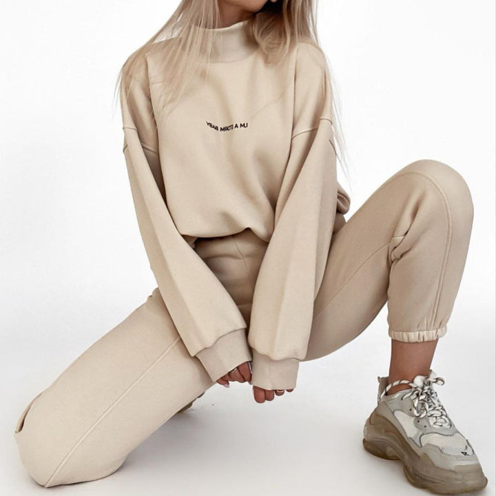 Levoire | Sweat à motifs pour femmes tendance deux pièces Abricot
