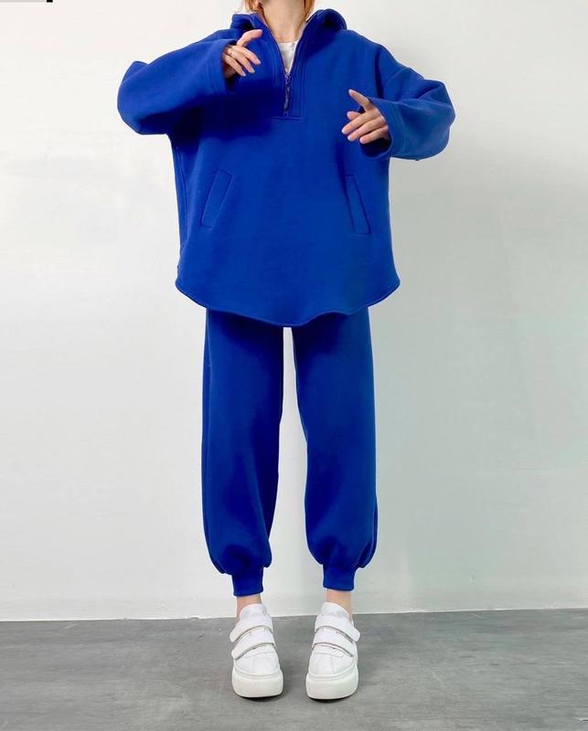 Levoire | Sweat à capuche relaxant central - ensemble deux pièces Bleu