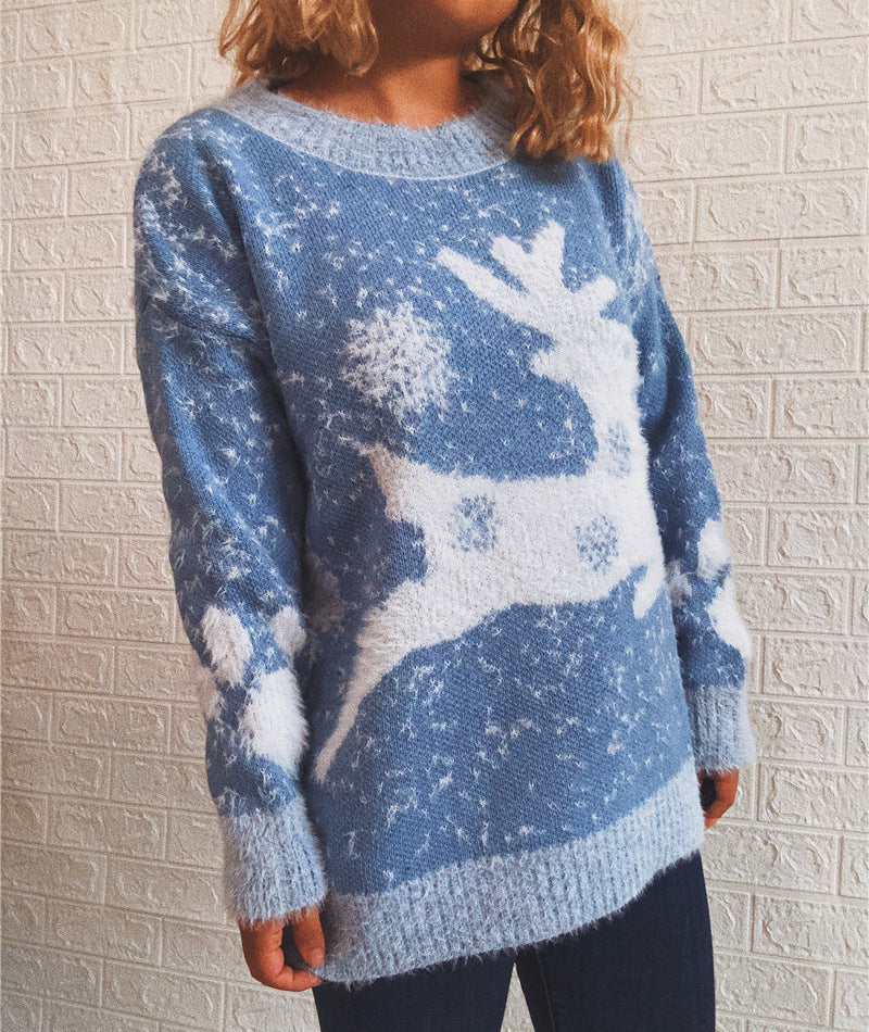 Levoire | Pull Confort Décontracté Hiver Bleu