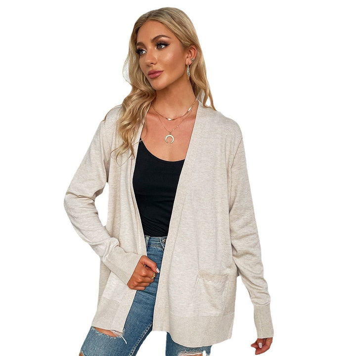 Levoire | Élégant Cardigan Long à Manches Longues en Dentelle Suspendue