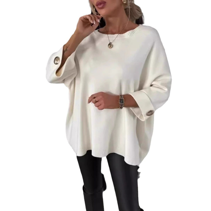 Pull oversized élégant pour femmes avec des détails de boutons raffinés Levoire